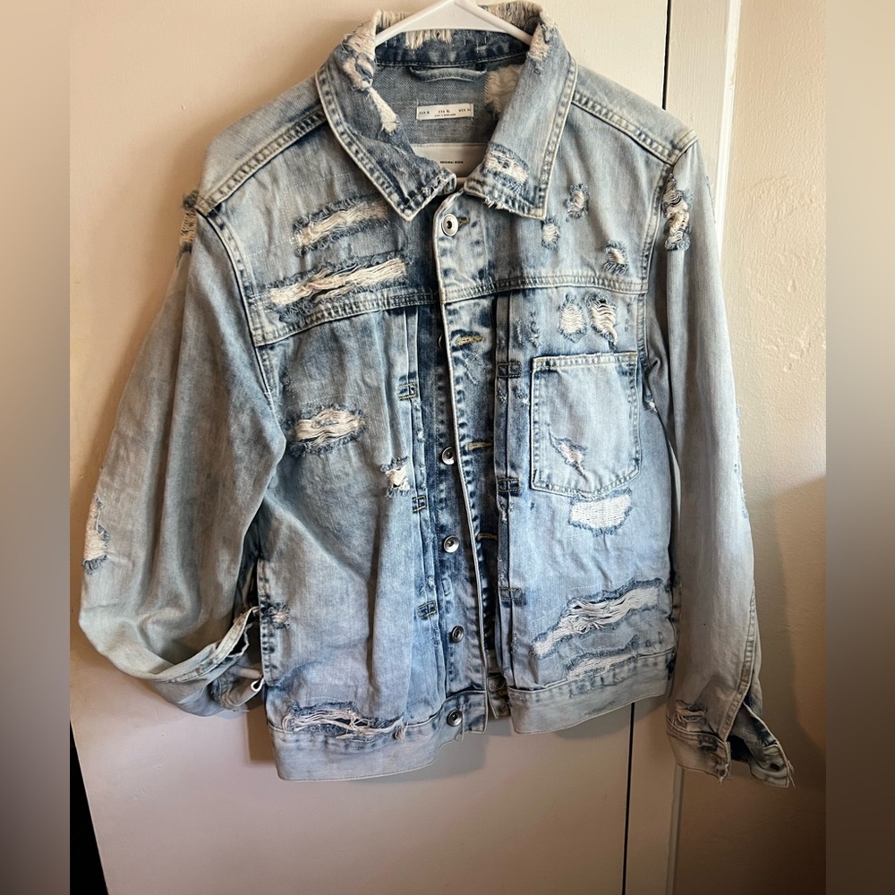 Distressed Light Blue Denim Jacket